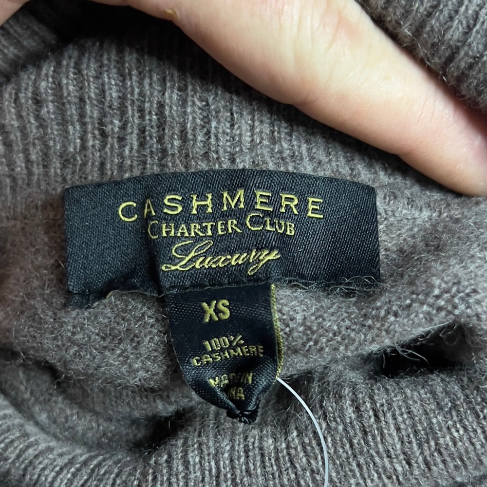 NWT* CASHMERE CHARTER‎ CLUB Luxury Turtleneck Sweater - Picture 6 of 11